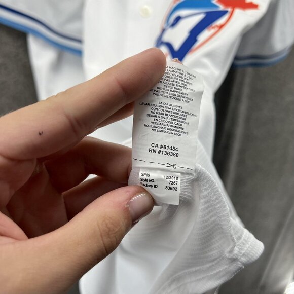 Alomar Toronto Blue Jays Jersey Mens Large White MLB Majestic 12 HOF Baseball - Picture 7 of 11